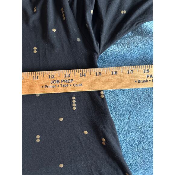 ANTHRO BEL KAZAN Full Zip A Line Dress Womens Small Black Gold Geometric Coverup - Picture 9 of 12